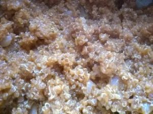 paradicsomos quinoa rizottó